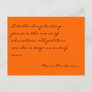 Maria Montessori Quote No. 3 Post Card