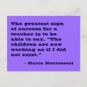 Maria Montessori Quote No. 5 Post Card