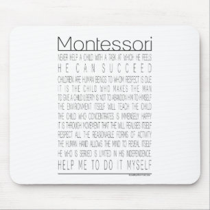 Maria Montessori Quotes Mouse Mat