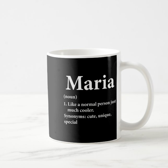 Maria Name Definition Funny D  Coffee Mug (Right)