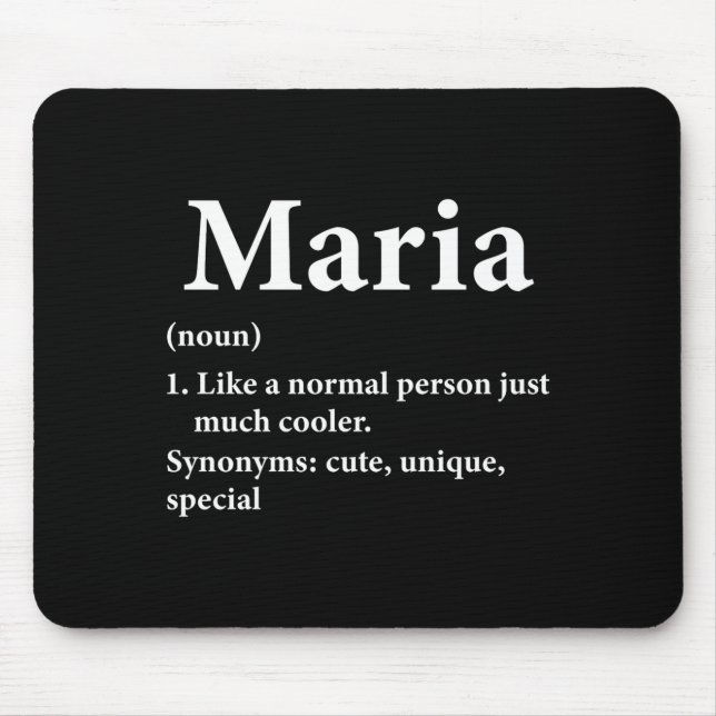 Maria Name Definition Funny D  Mouse Mat (Front)