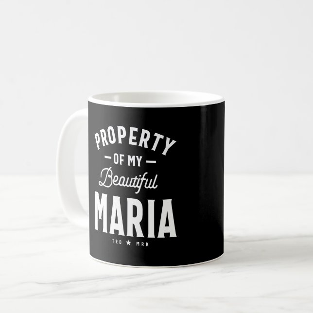 Maria Personalised Name Birthday Gift Coffee Mug (Front Left)