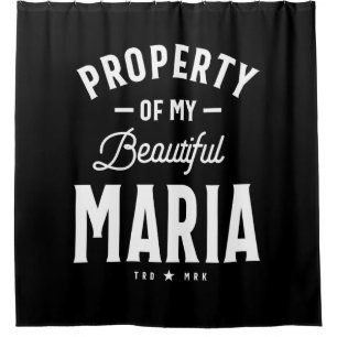 Maria Personalised Name Birthday Gift Shower Curtain
