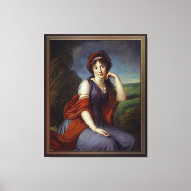 Maria Razumovskaya by Elisabeth-Louise Le Brun Canvas Print (Front)