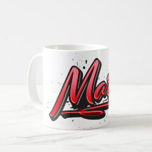 Maria red Heart Graffiti Tasse Kaffeetasse Coffee Mug