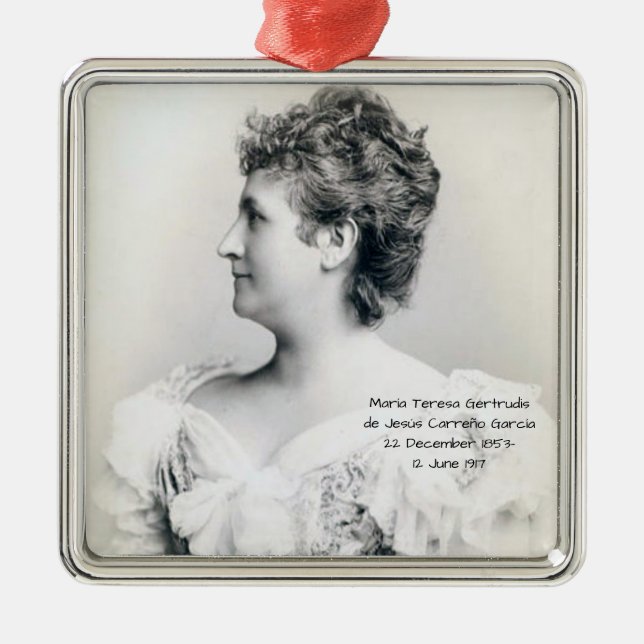 María Teresa Gertrudis de Jesús Carreño García Metal Tree Decoration (Front)
