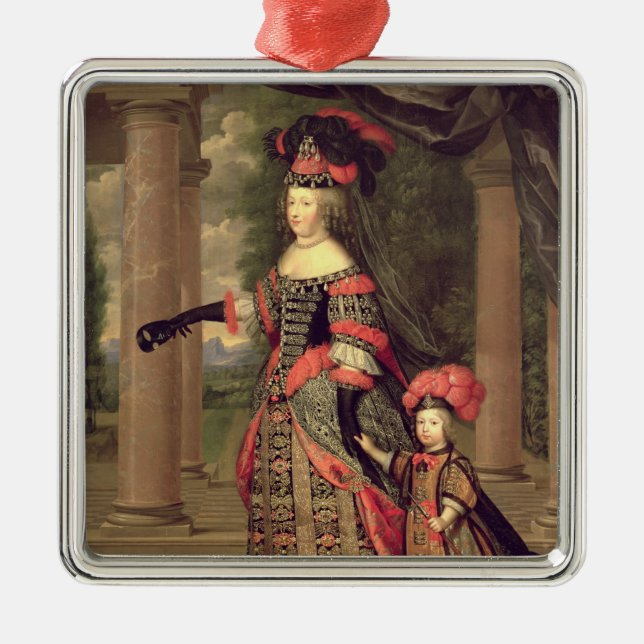 Maria Theresa  wife of Louis XIV Metal Tree Decoration (Front)