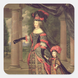 Maria Theresa  wife of Louis XIV Square Sticker