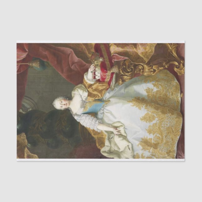 Maria Theresia mit Joseph by Martin van Meytens Tissue Paper (Front)