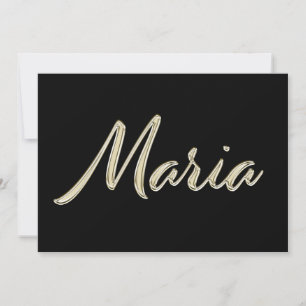 Maria white gold Handwriting Card