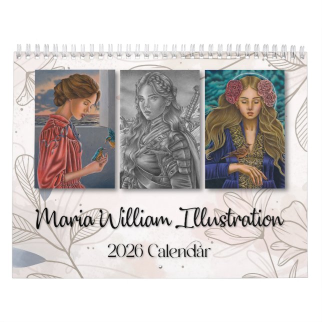 Maria William Illustration 2026 calendar (Cover)