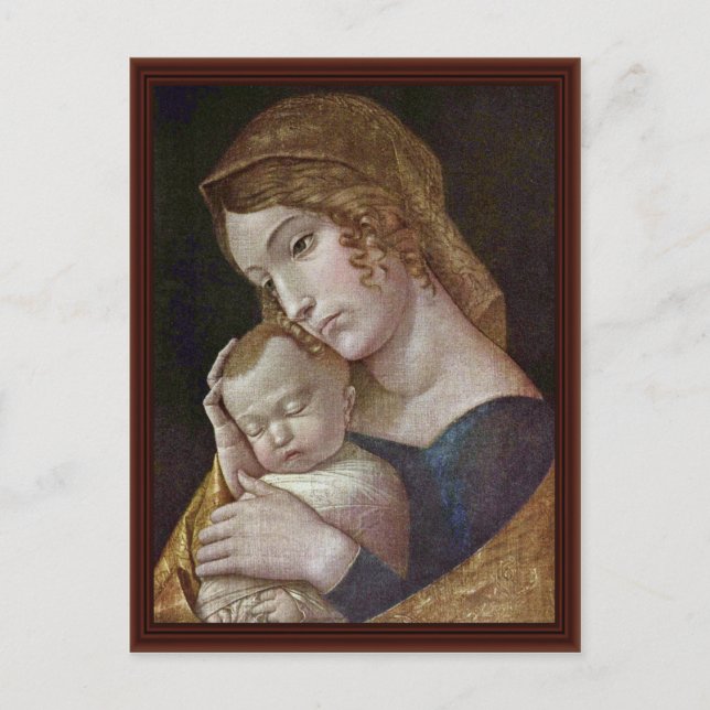 Maria With The Sleeping Child By Andrea Mantegna Postcard (Front)