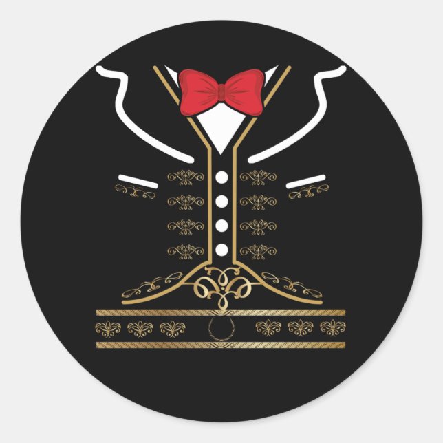 Mariachi Charro Mexican Costume For Cinco De Mayo Classic Round Sticker (Front)