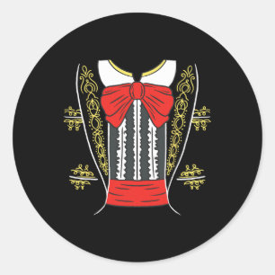 Mariachi Charro Mexican Costume For Cinco De Mayo Classic Round Sticker