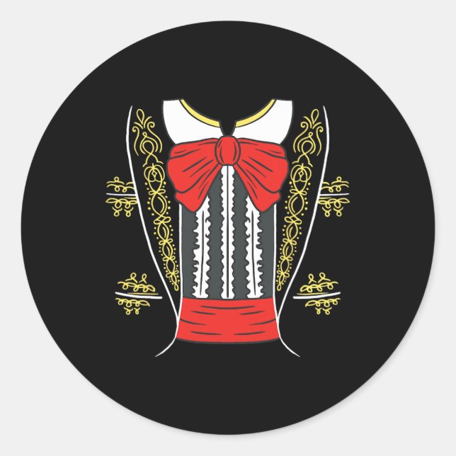 Mariachi Charro Mexican Costume For Cinco De Mayo  Classic Round Sticker (Front)