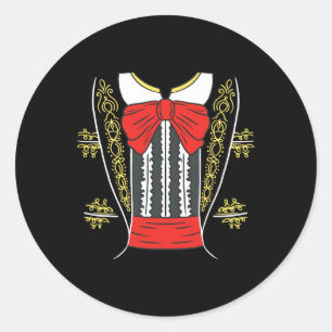 Mariachi Charro Mexican Costume For Cinco De Mayo  Classic Round Sticker