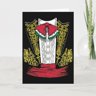 Mariachi Charro Mexican Costume For Dia De Los Mue Card