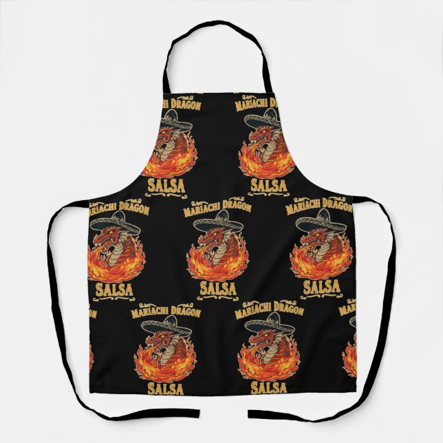 Mariachi Dragon Salsa Apron (Front)