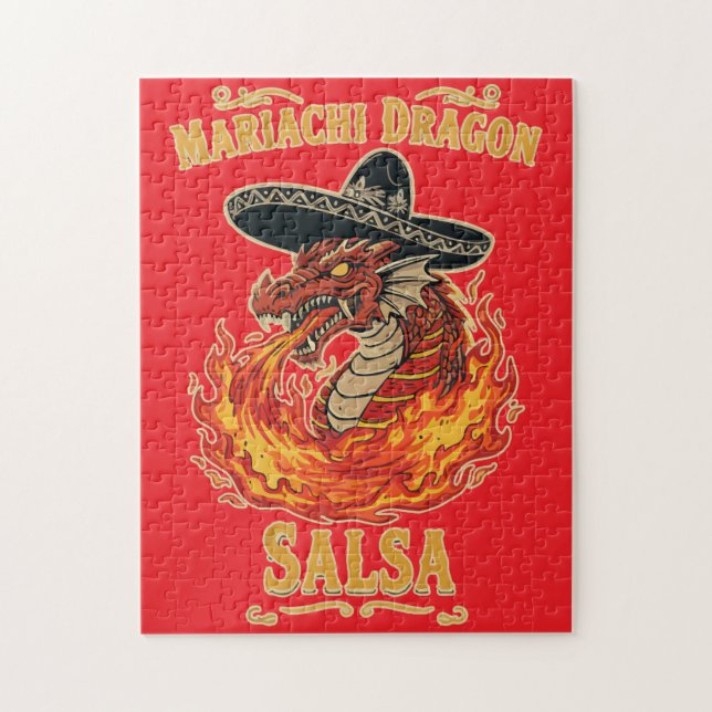 Mariachi Dragon Salsa Jigsaw Puzzle (Vertical)