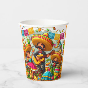 Mariachi Fiesta Paper Cups
