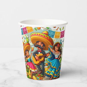 Mariachi Fiesta Paper Cups
