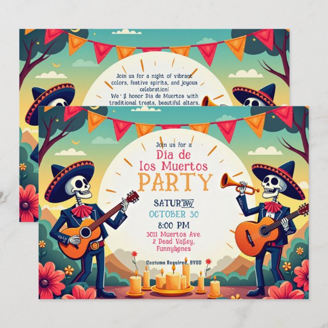 💀 Mariachi Mischief Invitation (Front/Back)