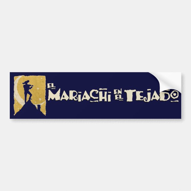 Mariachi on the Roof Bumper Sticker (Front)