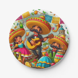 Mariachi paper plate