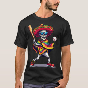 Mariachi Skeleton Baseball Cinco De Mayo Mexican S T-Shirt