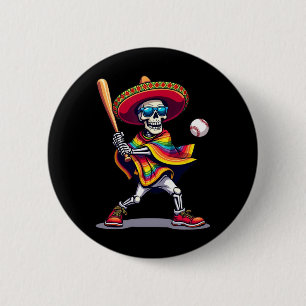 Mariachi Skeleton Bysebyll Cinco De Mayo Mexican S 6 Cm Round Badge