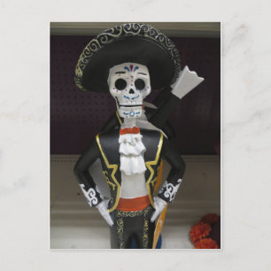 Mariachi Skeleton Postcard