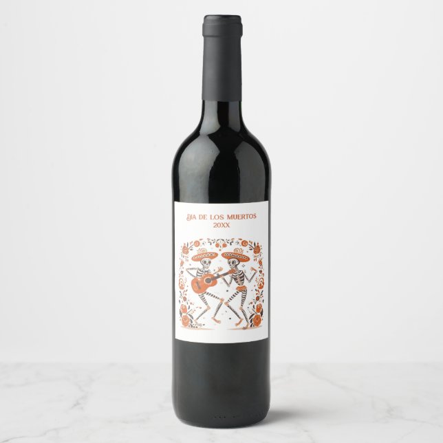 Mariachi Spirits, custom Wine Label (Front)