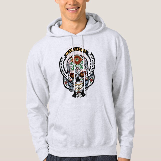 Mariachi Sugar Skull Hoodie (Front)