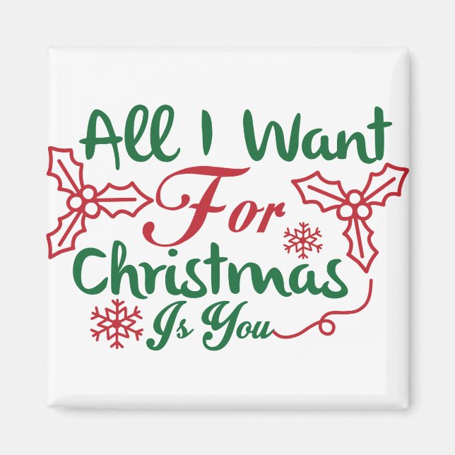 Mariah Carey All I Want for Christmas is You Magnet (Front)