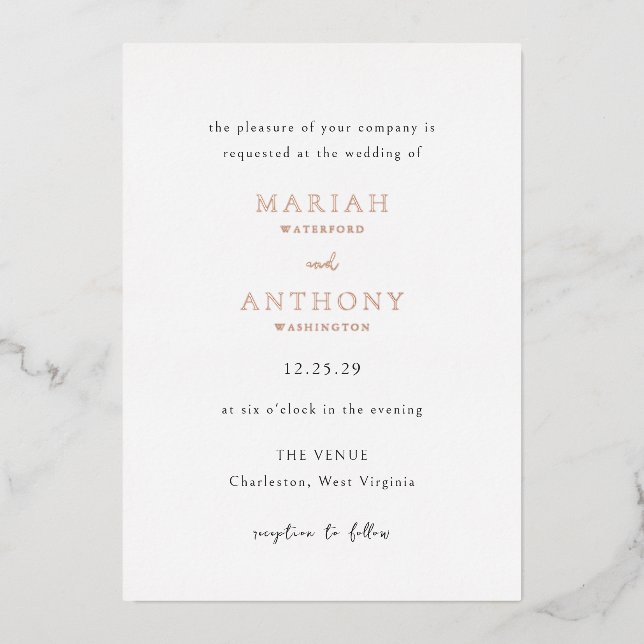 Mariah Minimal Elegant Wedding (Front)