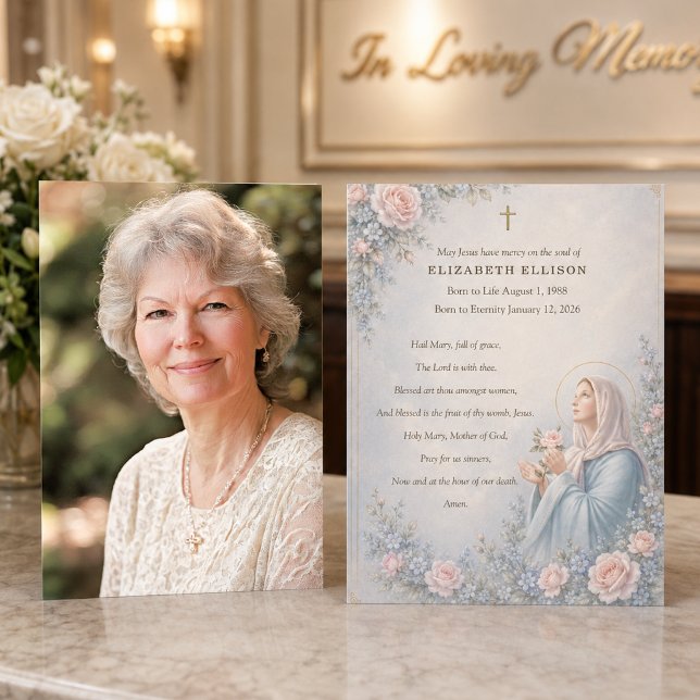Marian Catholic Funeral Photo Prayer Memorial (Creator Uploaded)