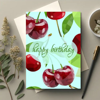 Marian Cherry — Illustrative Birthday Card