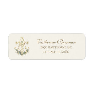 Marian Cross Catholic Floral Wedding