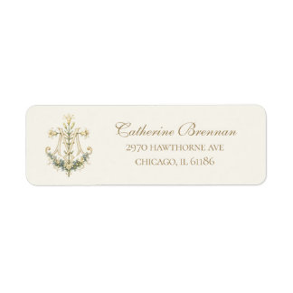 Marian Cross Catholic Floral Wedding