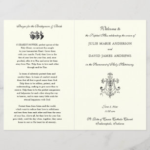 Marian Cross Catholic Wedding Program