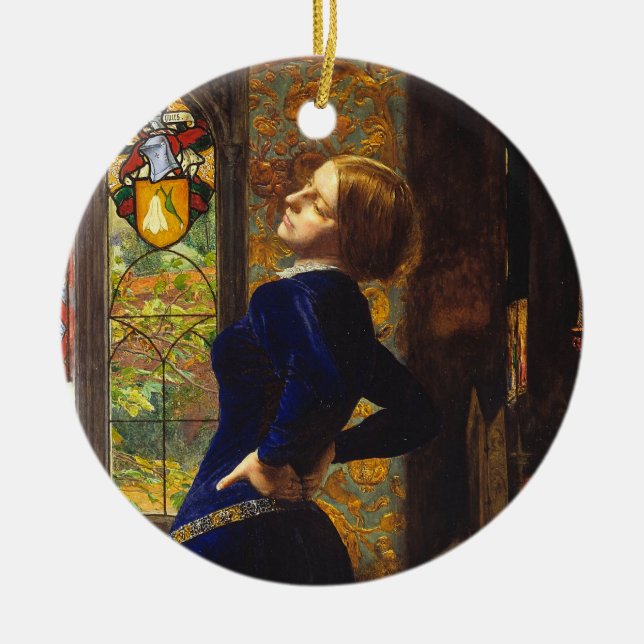 Mariana, c. 1851 by Sir John Everett Millais Ceramic Tree Decoration (Front)