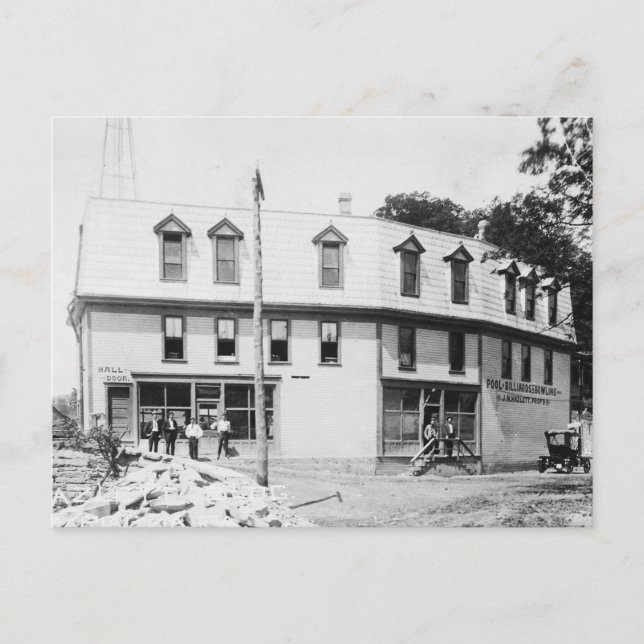 Marianna Pennsylvania Hazlett Billiards 1910 Postcard (Front)