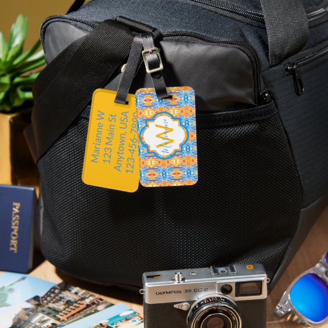 Marianne Mosaic Luggage Tag (Front & Back)