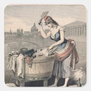 Marianne the Queen of the Washerwomen Square Sticker