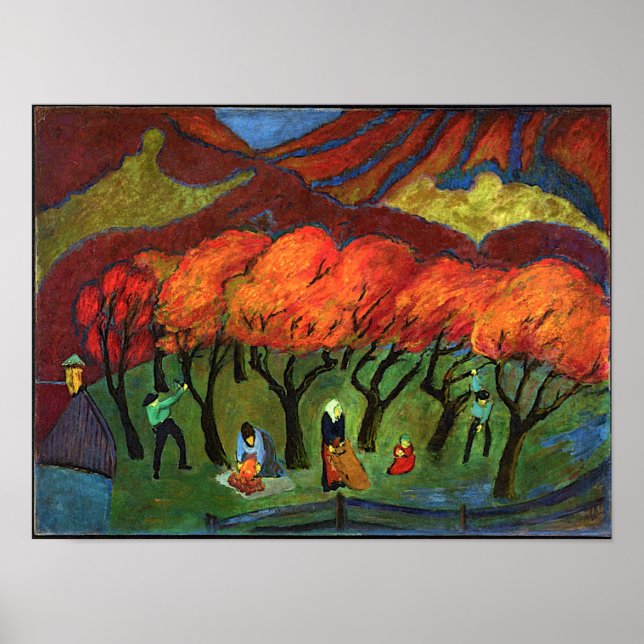 Marianne von Werefkin - Fruit Harvest in Mountain Poster (Front)