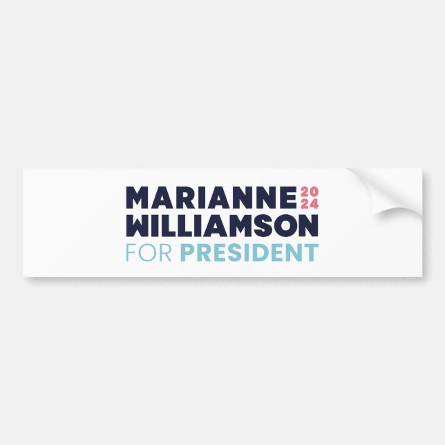 Marianne Williamson for President 2024 Bumper Sticker (Front)