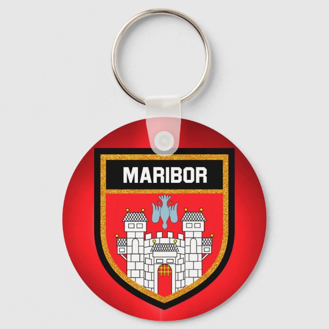 Maribor Flag Key Ring (Front)