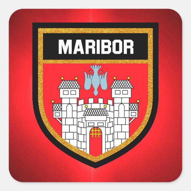 Maribor Flag Square Sticker (Front)