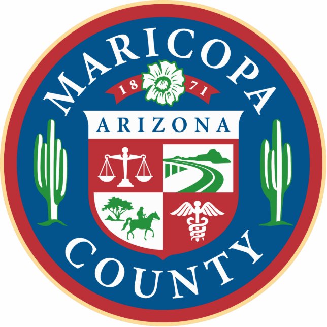 Maricopa county seal standing photo sculpture (Front)