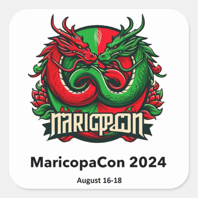 MaricopaCon 2024 Sticker (Dragons) (Front)